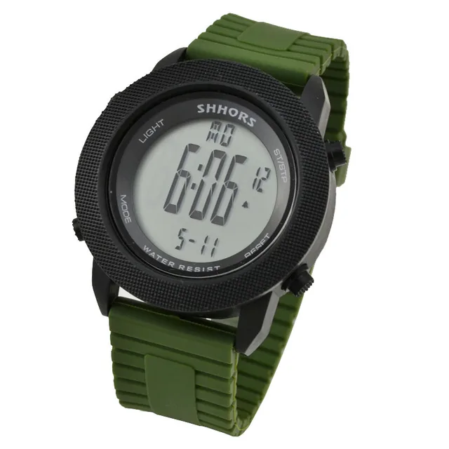 Hot Selling Cheap Military Green Led Digital Watch Men Outdoor Sports ...