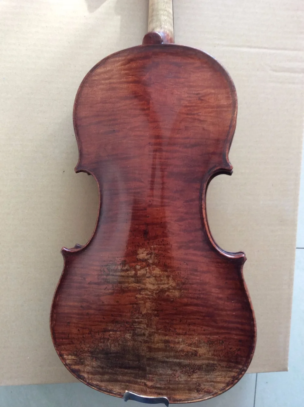 

4/4 size violin Stradi model full hand made flamed maple spruce top nice tone K4