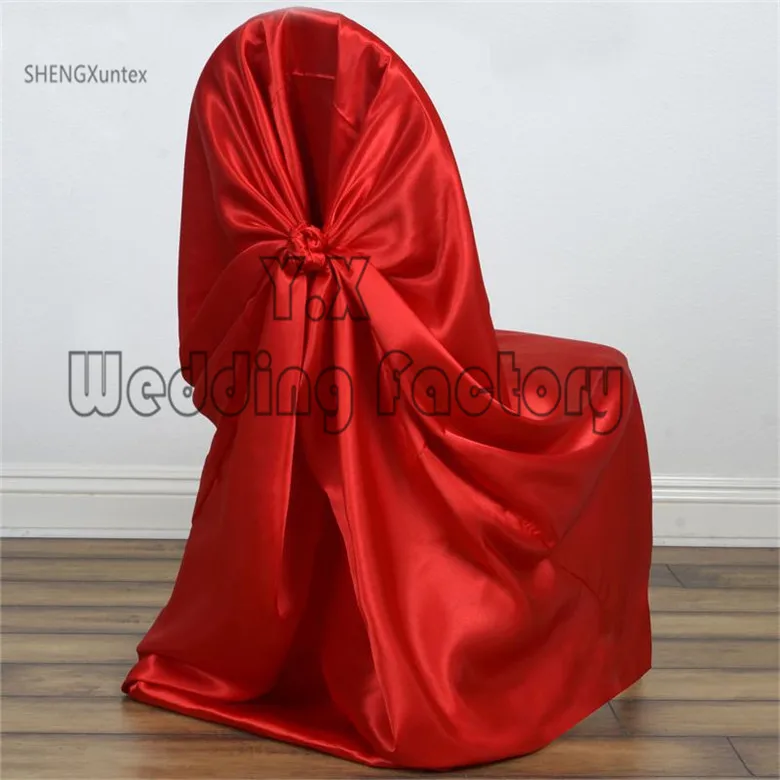 

Cheap Price Satin Universal Self Tie Chair Cover For Wedding Event Decoration