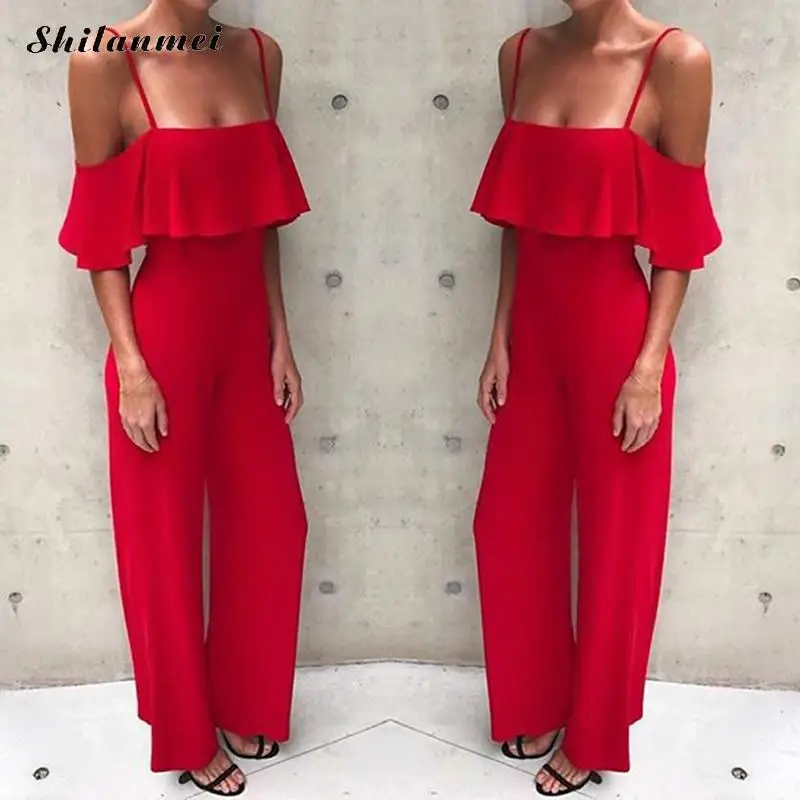 ruffle black jumpsuit