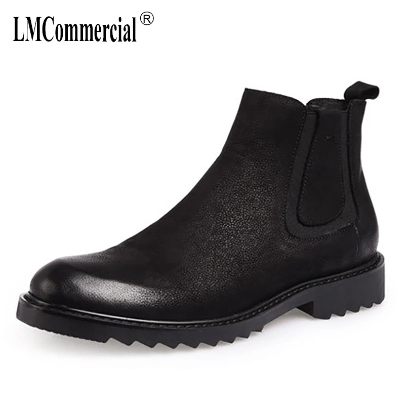 

new autumn winter British retro male Genuine leather men's boots Martin boots shoes men Chelsea boots male all-match cowhide