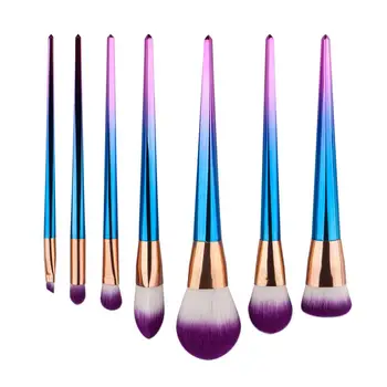 

7pcs Colorful Cosmetic Brushes Eyebrow Eye Shadow Foundation Brushes Beauty Tools Beauty Set Cosmetic Make Up Brush Horse Hair