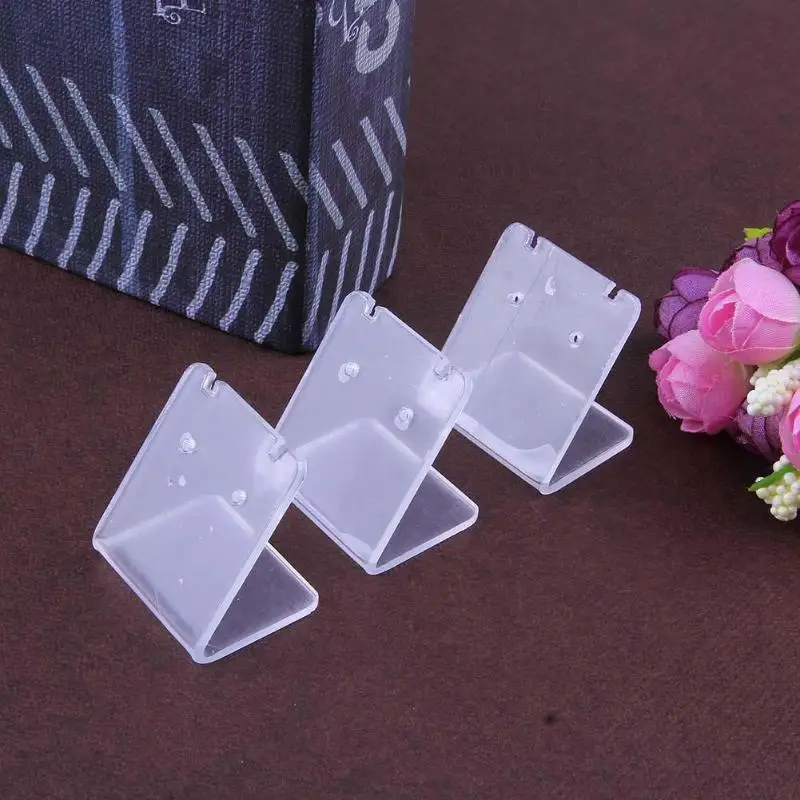 10pcs 43x35mm Clear Acrylic Earring Display Stand Holder Fashion