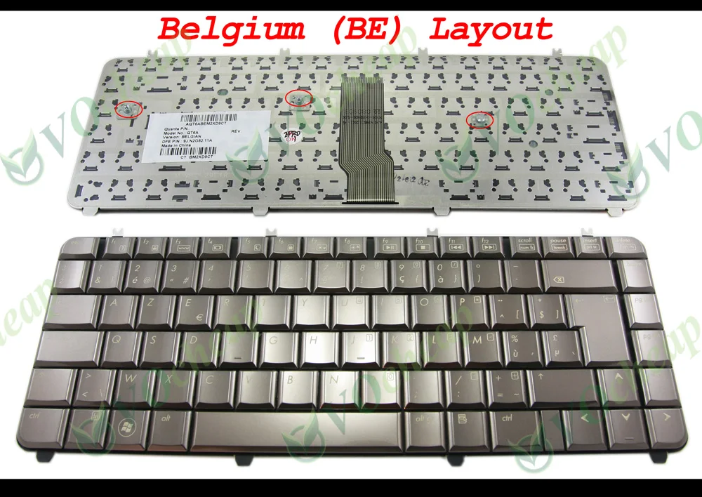 Новая клавиатура для ноутбука AZERTY для hp Pavilion dv5 dv5-1000 серии Brozen Belgium BE version-9J. N2G82.11A