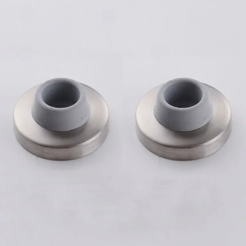 

KES Stainless Steel Wall Door Stop Rubber Bumper Contemporary Safety Doorstop Sound Dampening Brushed Finish 2 Pack, HDS214-2-P2