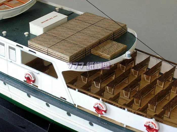 Modelo de Papel Navio Iate Cruzeiro Super Requintado Contém Quilha Estrutura Interna 1:100 1: 72 9 Conjuntos de construção de modelo em papelão