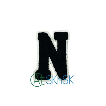 

2PCS/Lot 6*9.8cm Alphabet English Letters N Patches Embroidery Capital Towel Patches Clothing Garment Appliques DIY Accessory