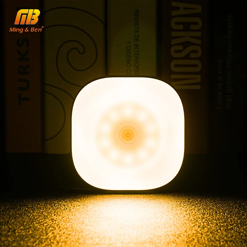 

LED Motion Sensor Lamp PIR Sensor Night Light 10 leds Activated Wall Lights Auto On Off AAA Battery Magnetic Force Bedside Light
