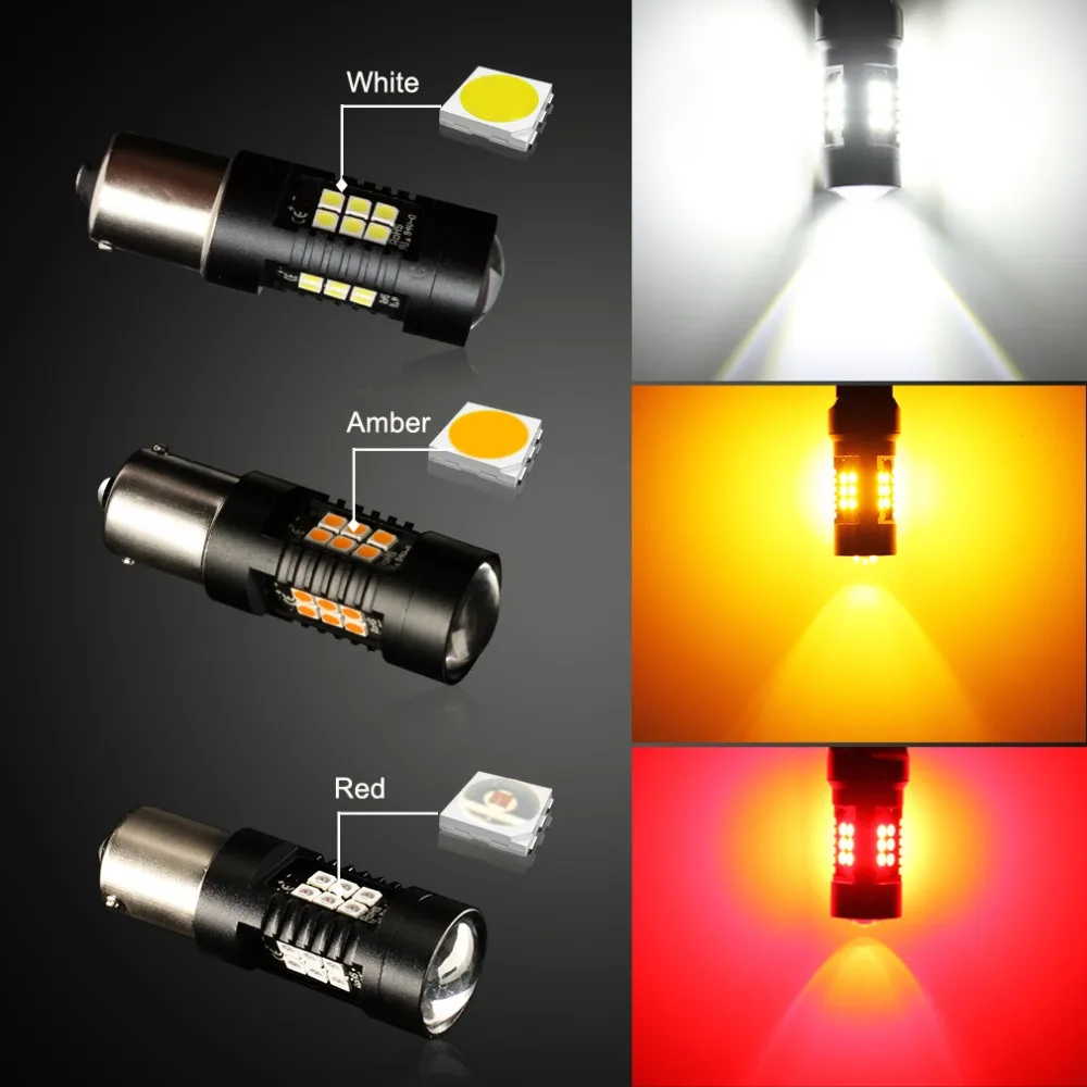 1156 ڵ LED  ,  , 12V-24V, BA15S P21W, BAU15S, PY21W, BAY15D, LED 1157 P21/5W, R5W Canbus, 2 