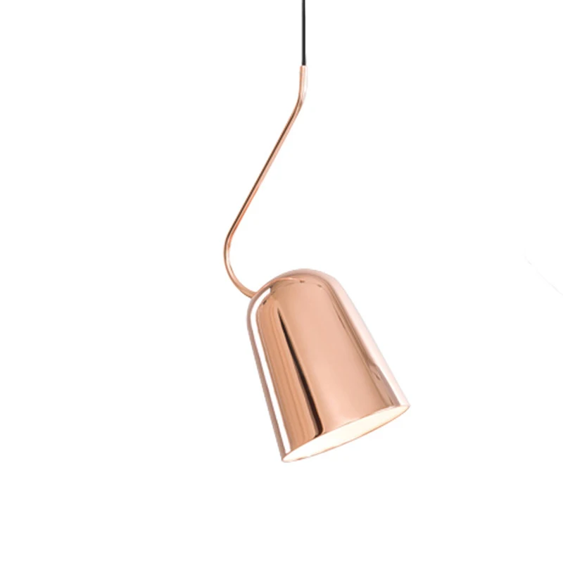 

Post Modern simple drop light Toolery E27 5W LED bulb for home decoration black white gold chrome metal body hanging light