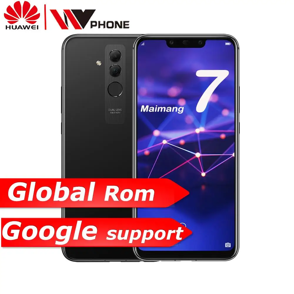 Mate 20 lite huawei Maimang 7 Мобильный телефон Восьмиядерный 6,3 дюймов Двойная фронтальная задняя камера 3750 мАч отпечаток пальца ID