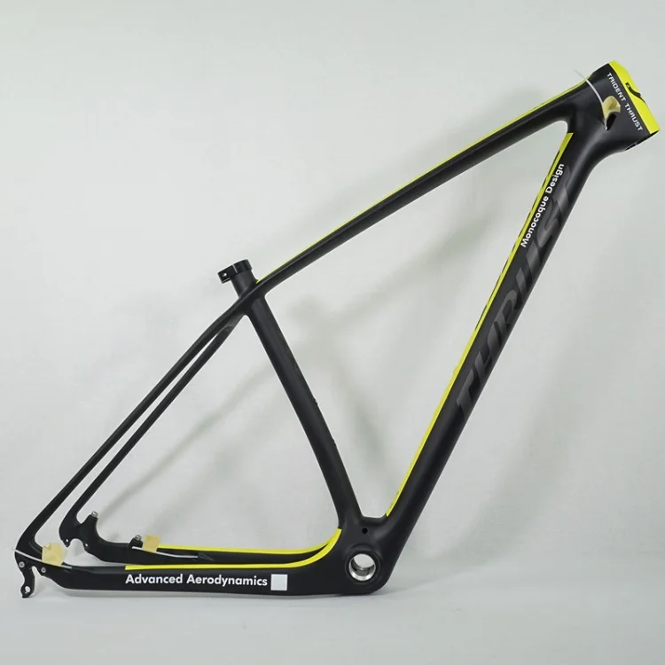 Напора углерода горный велосипед Рамки MTB 29er углерода MTB Рамки 15 17 19 дисковый тормоз Рамки комплект 27.5er BSA/ BB30 bicicletas - Цвет: yellow new paint