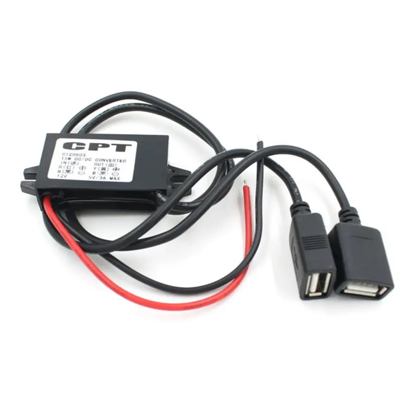 

Car Car Charger Dual USB Step-down Module Navigator Driving Recorder Car Power Converter CZ