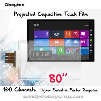 

Obeytec 80" Interactive Touch Film Foil, 10 Touches, High Transmittance, USB Port, Driver Free, Support 3-12 mm Cover Glass