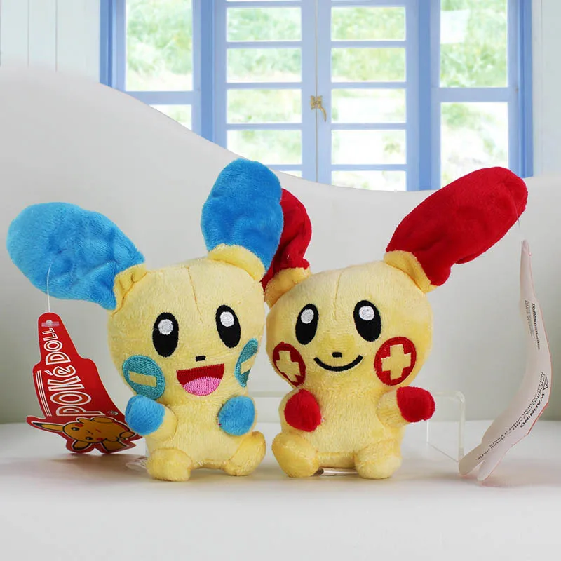 2Pcs Lot 2X Anime Plusle Minun Plush Toy Game Stuffed Animal Dolls Cute Gift For Kids