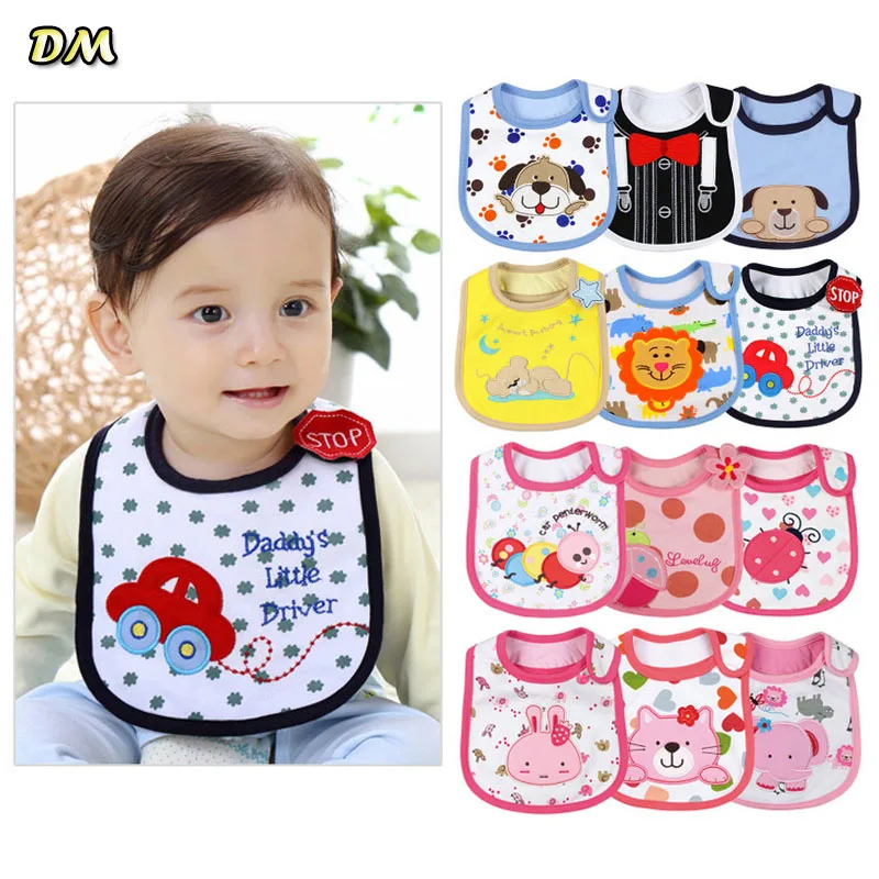500 pieces baby bibs Wholesale customized design printed cotton