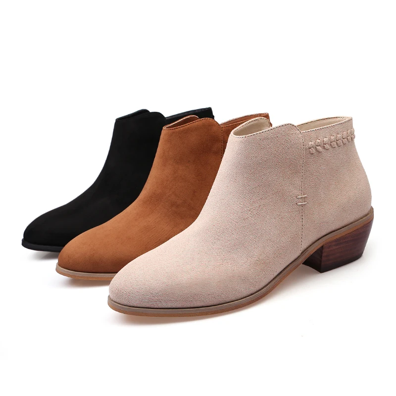Suede Angle Boots Yu Kube Women's Ankle 2017 Hi