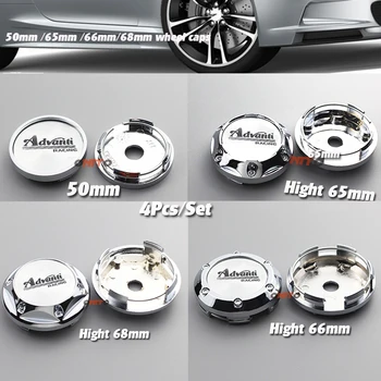 

New 4pcs 45mm 50mm 65mm 66mm 68mm Advanti racing emblem Wheel Center Decal Rim Decoration Badge Sticker car accessorie covers