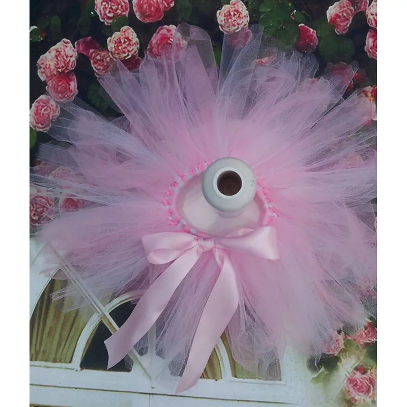 Лидер продаж; фатиновая юбка-пачка для маленьких девочек и повязка на голову с цветами; Комплект для новорожденных; реквизит для фотосессии; подарок на день рождения; 10 цветов; ZT001 - Цвет: only skirt pink