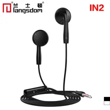 Langsdom номер IN2 наушники Портативный 3,5 мм проводные наушники с микрофоном Универсальные наушники 100 шт./лот