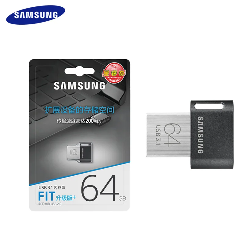 SAMSUNG USB 3,1 флеш-накопитель FIT PLUS USB флэш-накопитель 32 Гб 64 Гб карта памяти высокоскоростной 128 ГБ USB мини U диск