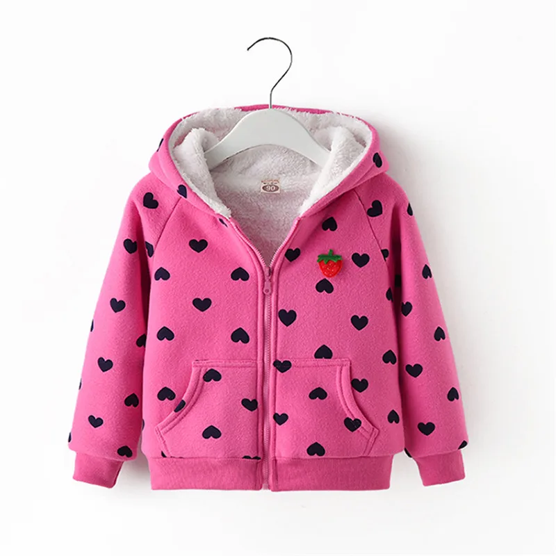 

BibiCola girls outerwear coat autumn kids jacket cotton clothes children cartoon love hoodies kids wear coat girls sweatershirt
