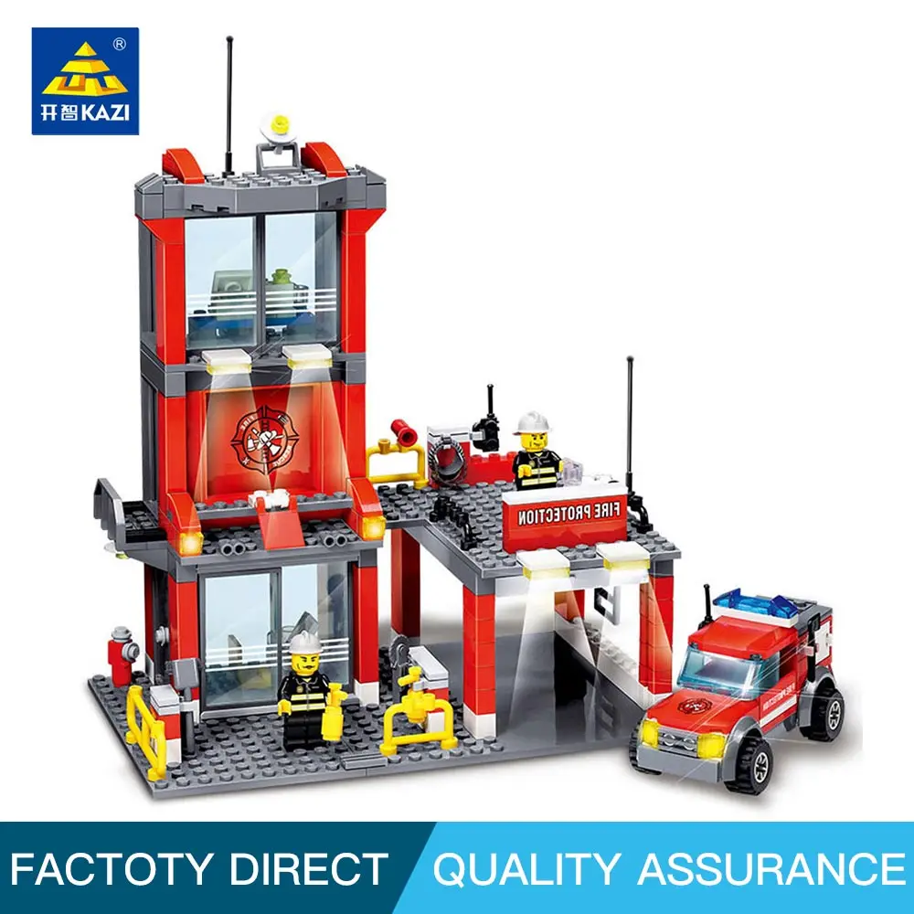 

KAZI blocks fire Series Building Blocks Education building blocks Toy For Children intelligence toys fancy toy Compatible Leg o