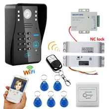 Newest 1/4 inch CMOS 1.0MP 720p WIFI Wireless RFID Password Video Doorbell Intercom System+1 Remote Control+5 ID card