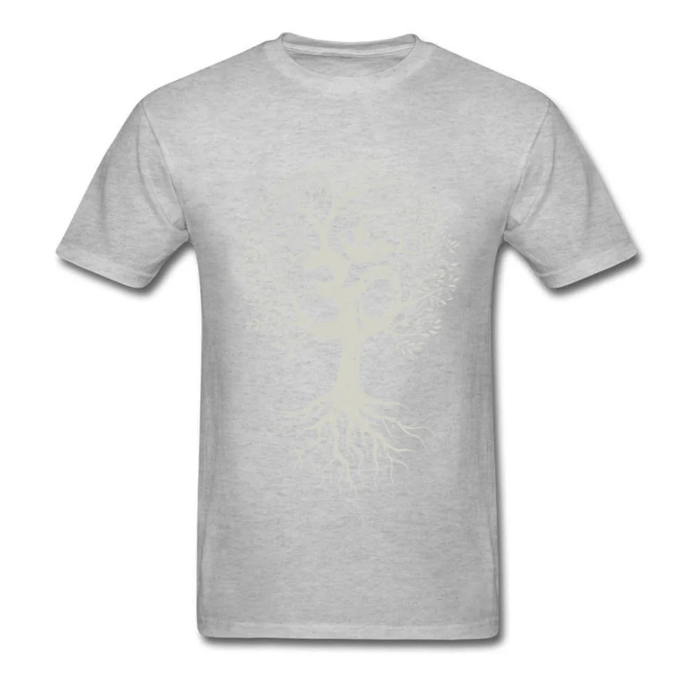 Custom Short Sleeve Tops T Shirt April FOOL DAY O-Neck Cotton Fabric Youth T Shirts Europe Custom Tee Shirt Fitted Vintage Yoga Tree of Life On Dark grey