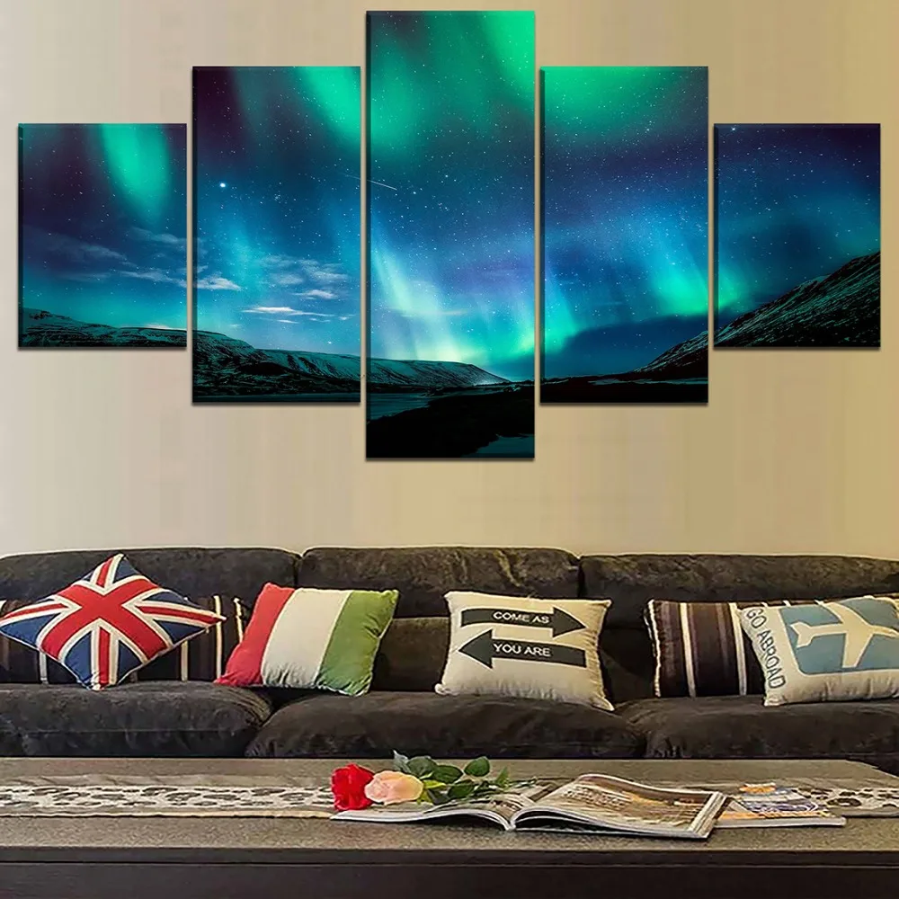 

Natural Landscape Painting 5 Pieces Home HD Print Painting Artwork The Wall Art Modern Paintings Canvas Wall Art Living Room