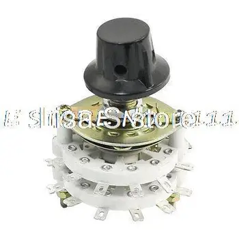 

Black Knob 2P7T 2 Pole 7 Position Band Channel Rotary Switch Selector