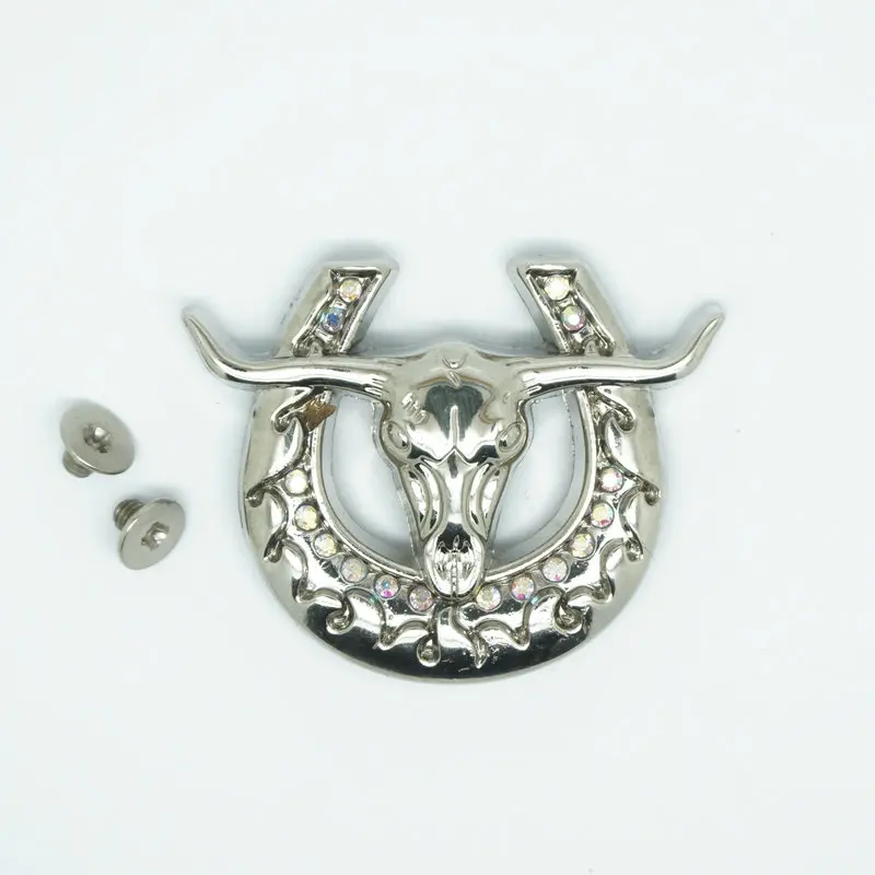 Модный вырез DIY хрустальный горный хрусталь Conchos ремень аксессуары Западный бык