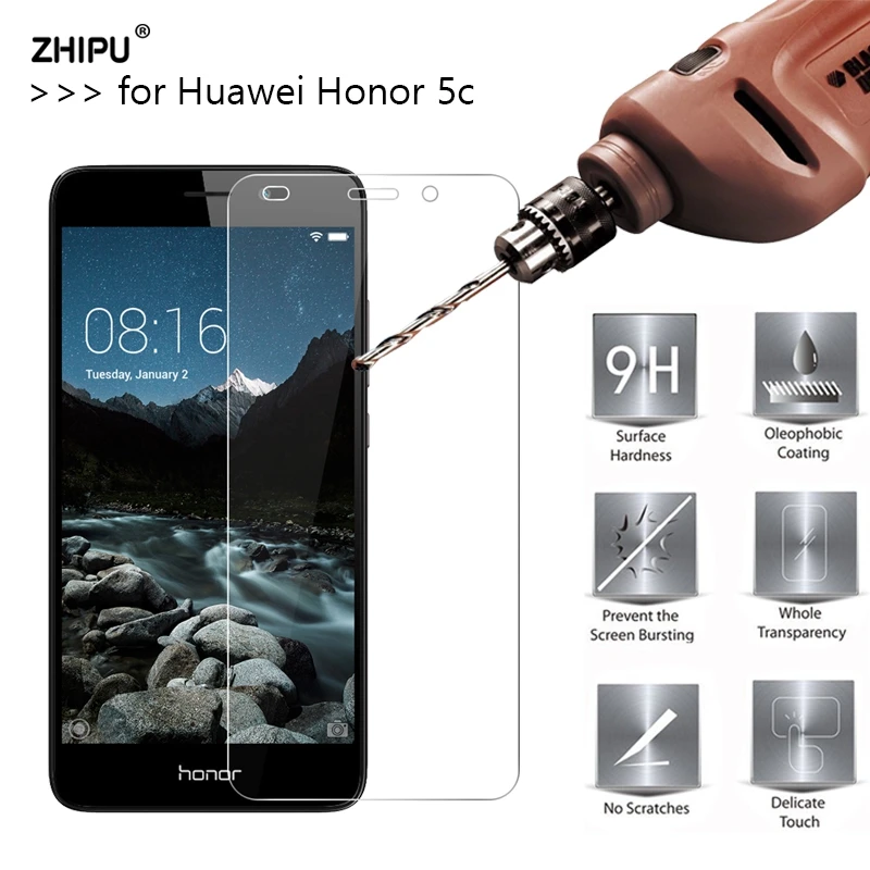 

2.5D 0.26mm 9H Premium Tempered Glass For Huawei Honor 5C Screen Protector Toughened protective film For Huawei Honor 5C Glass *