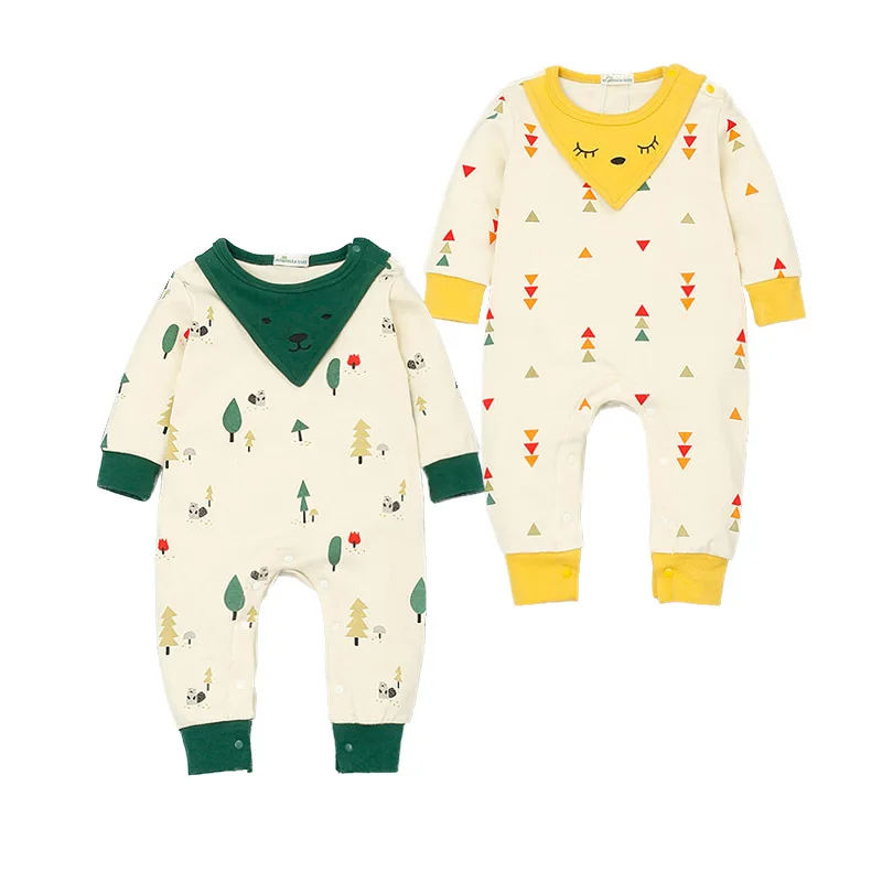 

Newborn Baby Romper Cute Baby Boys Girls Clothes New born Roupas De Bebes Infant Jumpsuits Bibs Decor Smile Print Coverall