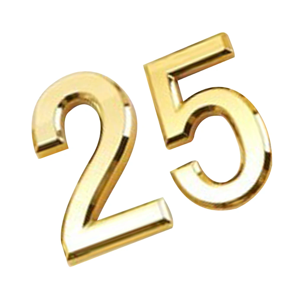 2pcs Door Number Room Plate Address Office Home Furniture Decorative Digit Plaque House Numbers Hotel Sign Tabs 2 5