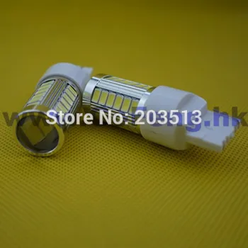 

50pcs/lot T20 led car bulb w21w 33smd 7440 33 leds smd lighting 5630 car turn amber Free shipping