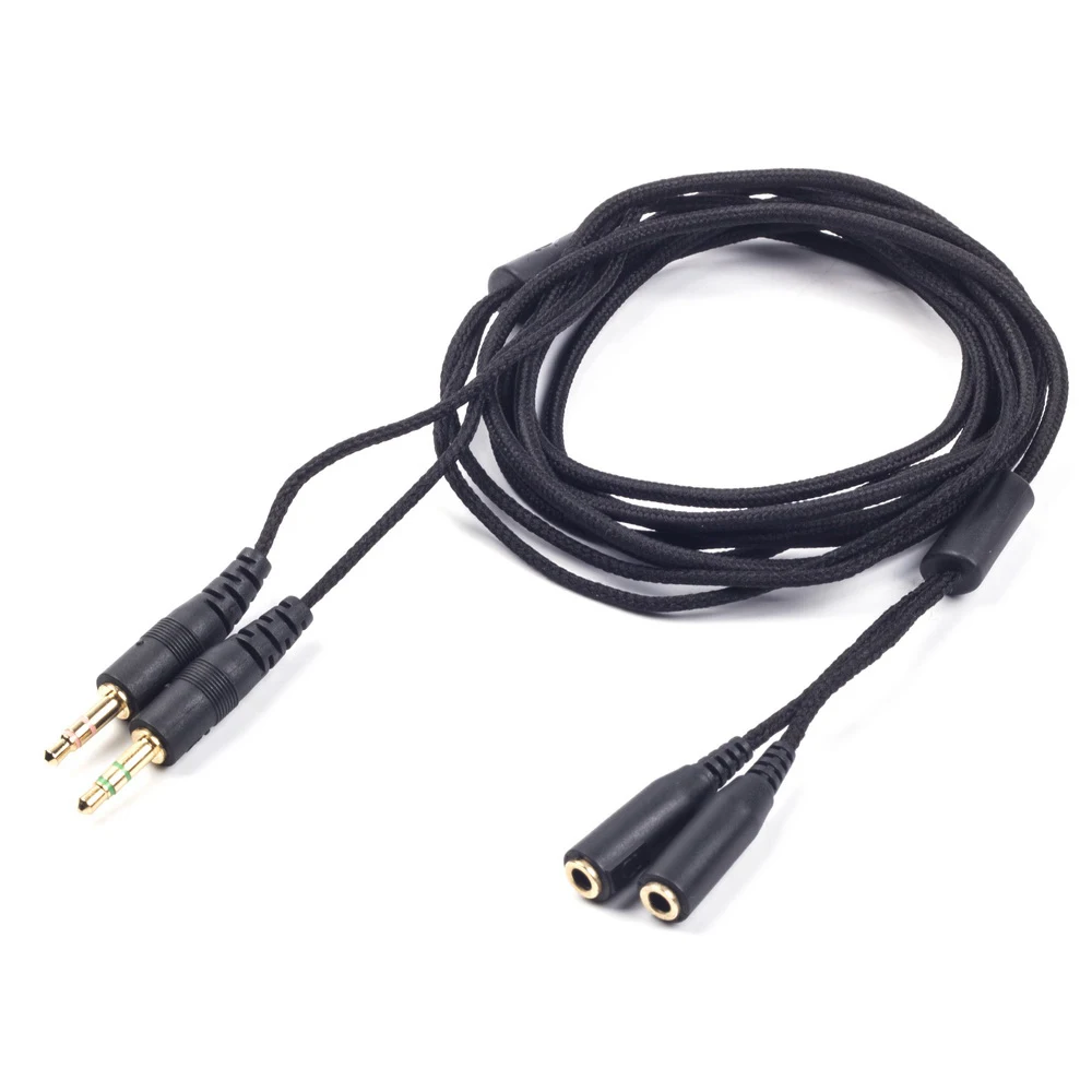 10pcs Replacement Computer Gaming Headphone Cables for Steelseries Siberia V2 Headset 3 5mm Splitter Stereo Audio Cords 2m