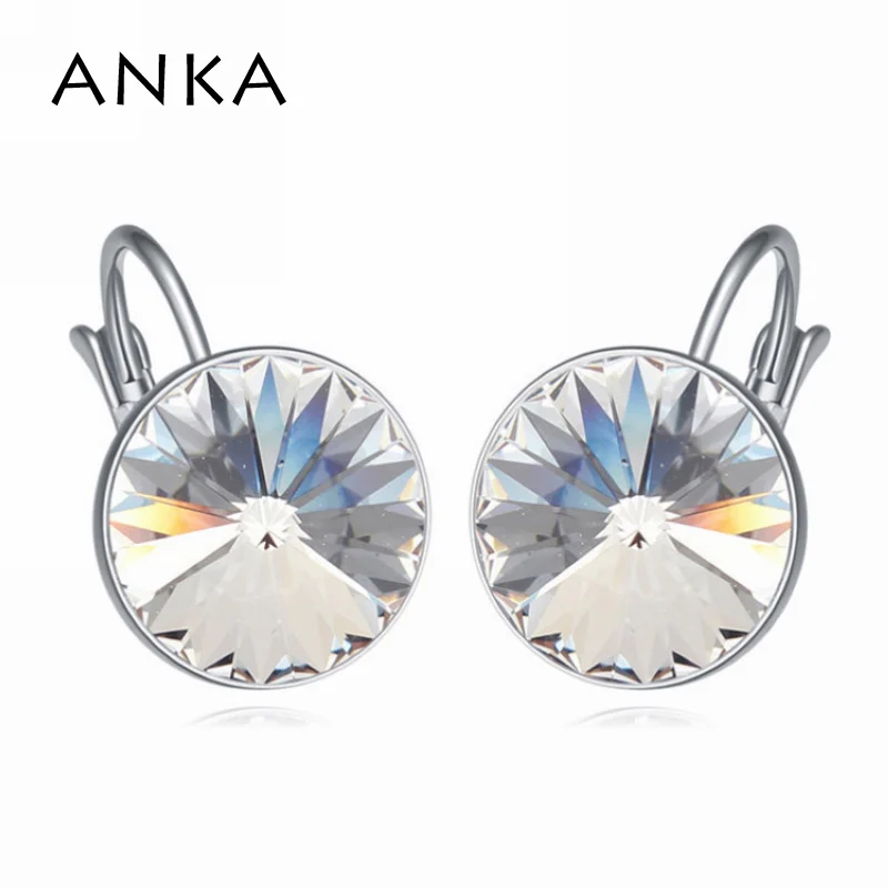 ANKA Мода уникальный дизайн клип серьги Свадебные для женщин подарок кристаллы Кристаллы из Австрия#110828