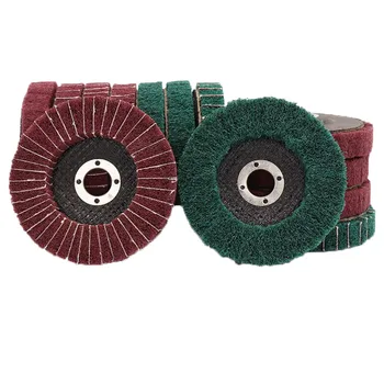 

100X16mm Vertical Scouring Brushed Polishing Wheel Pad Abravise Disc industrial scouring pad angle grinder accessories