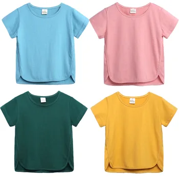 

2019 6 colors summer cotton childreb boys girls T-shirt mother baby short sleeved soft clothes high quality clothing