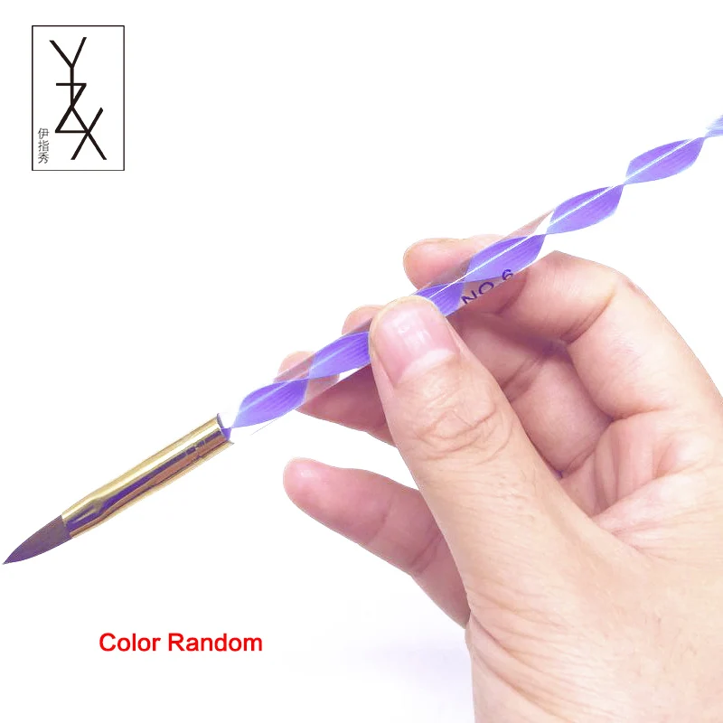 YZX 1 бутылка акриловый порошок пыль полимер расширение ногтей липкий Кристалл резной дизайн для французский стиль строитель DIY Строительство ногтей - Цвет: Carved Pen