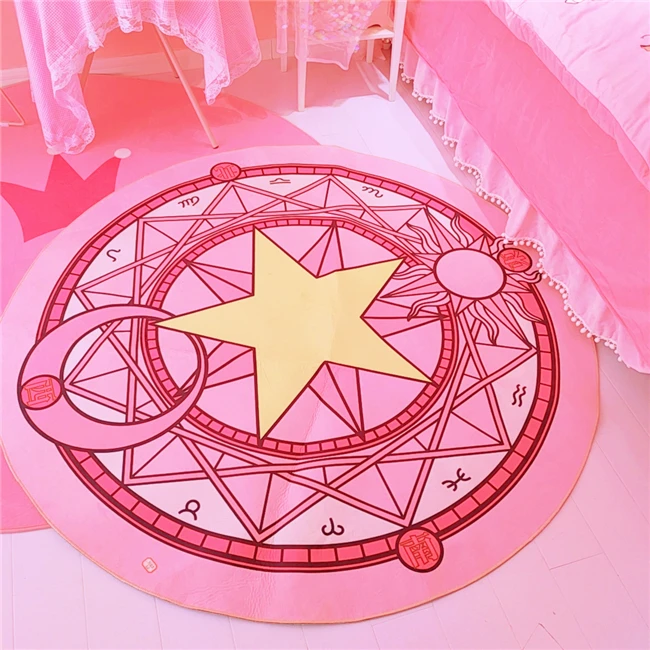 

IVYYE 3Size Cardcaptor Sakura Anime Rug Decoration Home Soft Carpets Cartoon Bedroom Floor Mats Bath Plush Rugs Doormat NEW