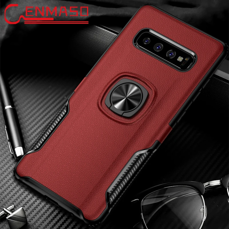 

S10 Cases for Samsung Galaxy S10 S9 S8 Plus S10e Case for Samsung Note 8 9 J4 J6 J8 A9 2018 Finger Ring Magnet Car Holder Cover