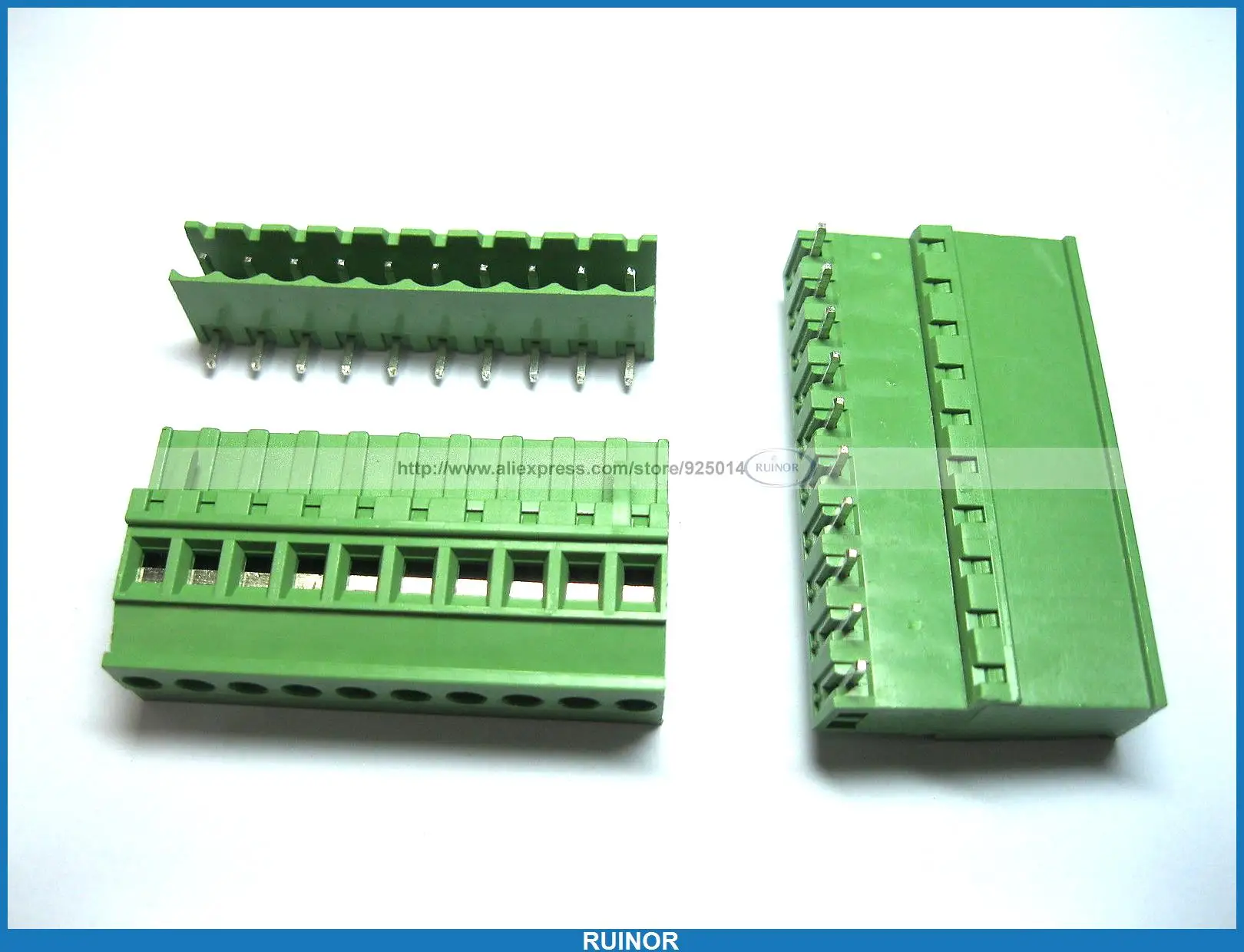 

24 Pcs 5 08A 5 08mm Angle 10 Pin Screw Terminal Block Connector Pluggable Type