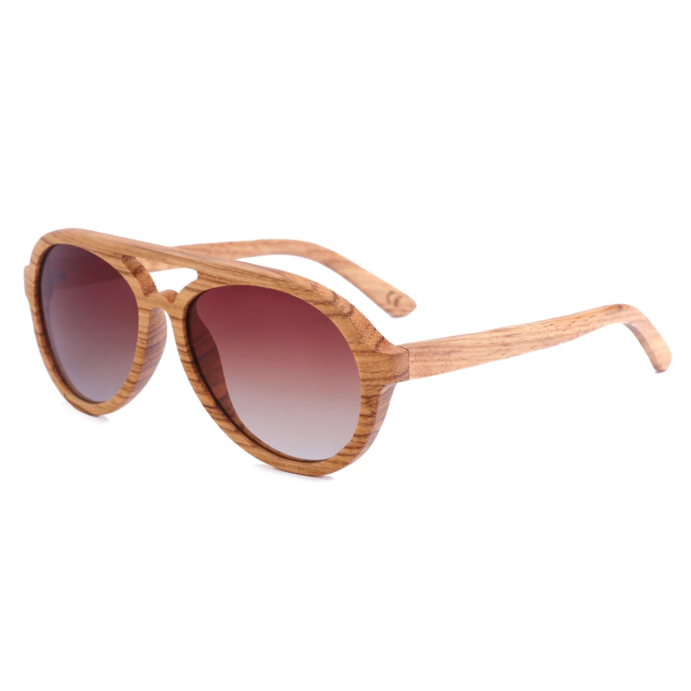 

BerWer New 100% Real Zebra Wood Sunglasses Polarized Handmade Bamboo Women Sunglass Men Gafas Oculos De Sol