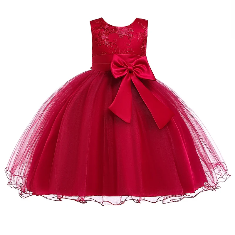 

Girls Wedding Dress Mesh Party Princess tutu Dress Christmas Girl Show Costume Bow Casual Girls Dresses 3-10 Years Kid Clothes