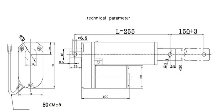 DC12V/24 В 300 мм-500 мм Электрический носилки атлет электрический толкатель подходит для автоматического грузоподъемных машин, окна, двери, и т. д