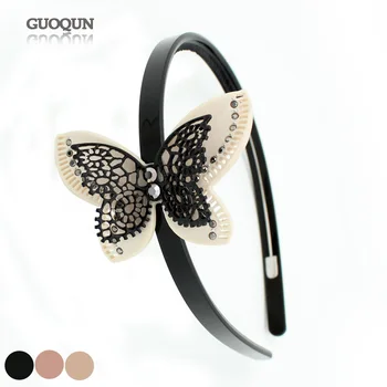 

2pcs Hair Bands - Rhinestone Headband for Women Acetate Butterfly Hair Accessory Jewelry - Hair Ornament Tiara Wedding Party