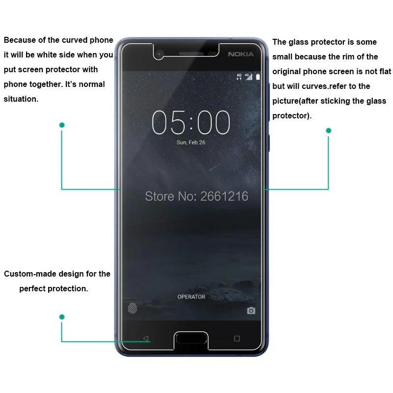 Для Nokia 5() TA-1024 TA-1027 TA-1044 TA-1053 закаленное стекло 9H 2.5D Премиум Защитная пленка для экрана для Nokia5 5,2"