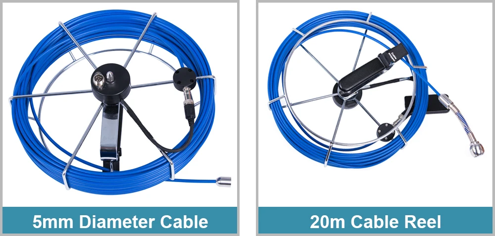 Дизайн 25 мм камера головка 20 м кабель 7 дюймов водопровод Инспекционная камера система с DVR и клавиатурой
